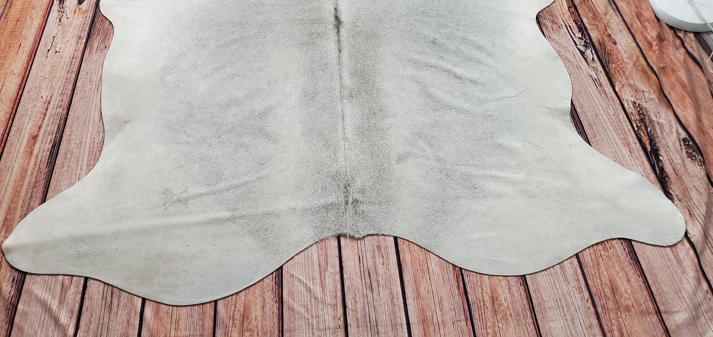 Large Grey Cowhide Rug 7.2ft x 6.1ft