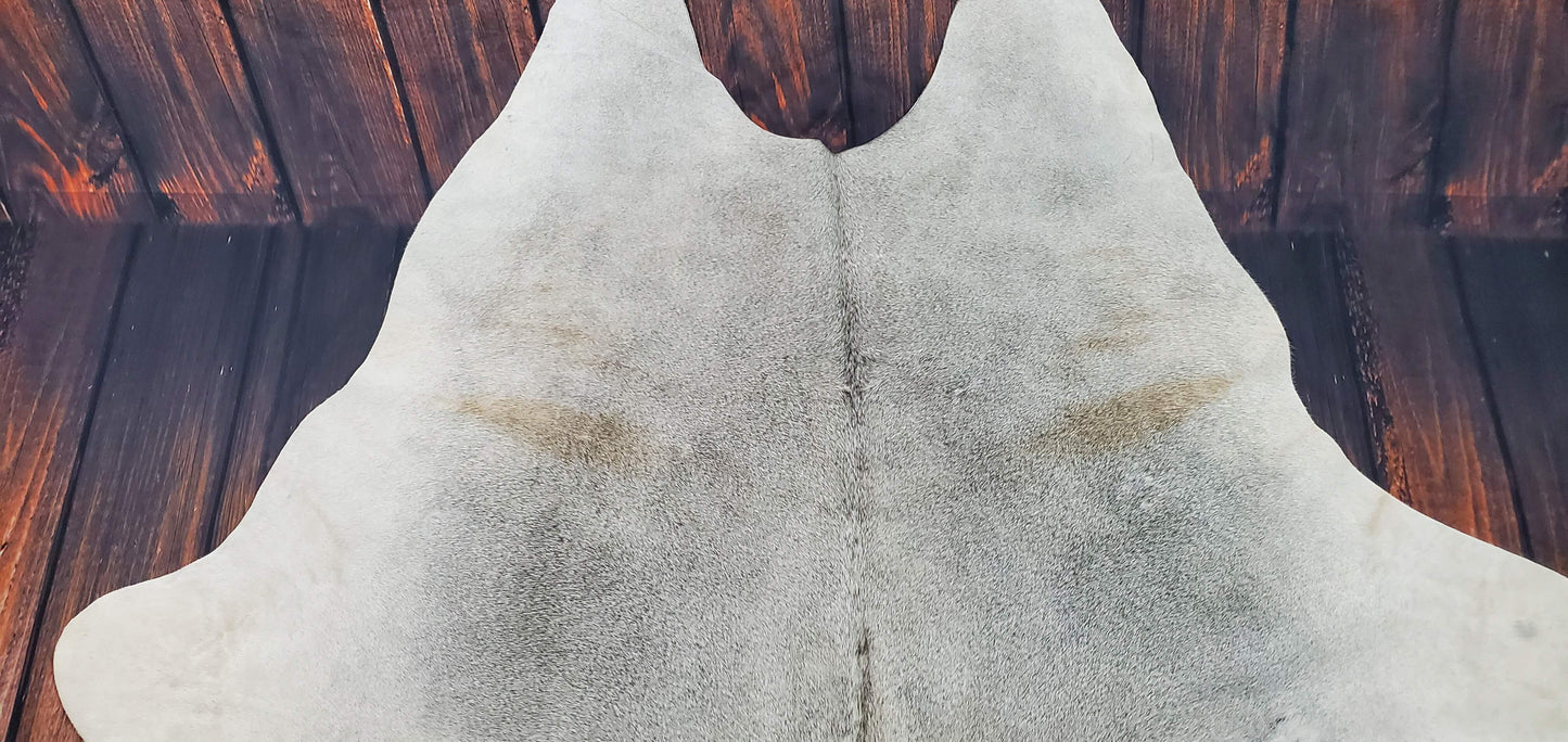 Genuine Cowhide Rug Light Grey 8.3ft x 6.3ft