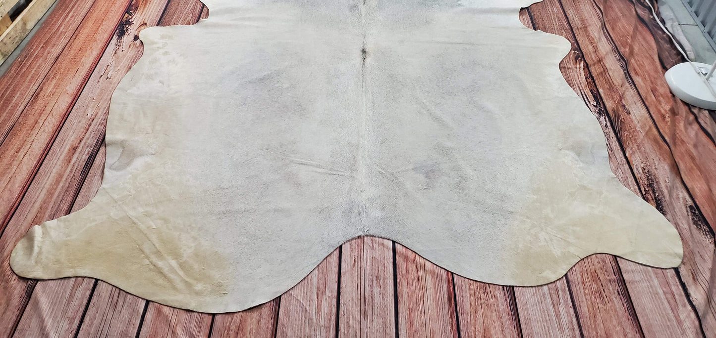 Genuine Cowhide Rug Light Grey 8.3ft x 6.3ft