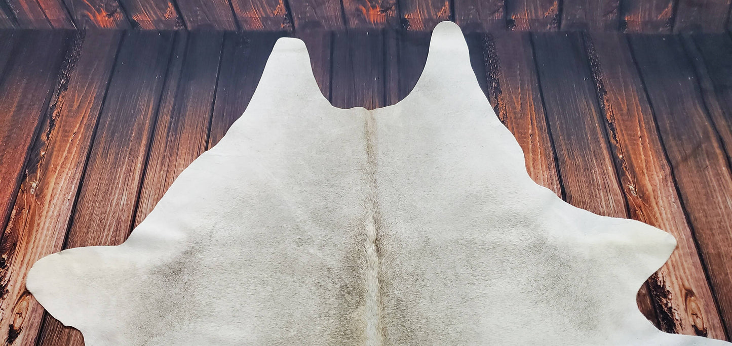 Grey Taupe Cowhide Rug 7.3ft x 6.4ft