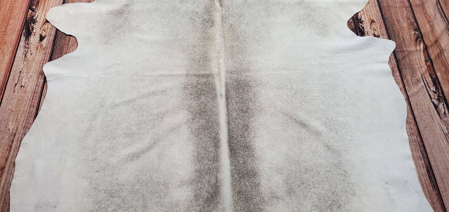 Grey Taupe Cowhide Rug 7.3ft x 6.4ft