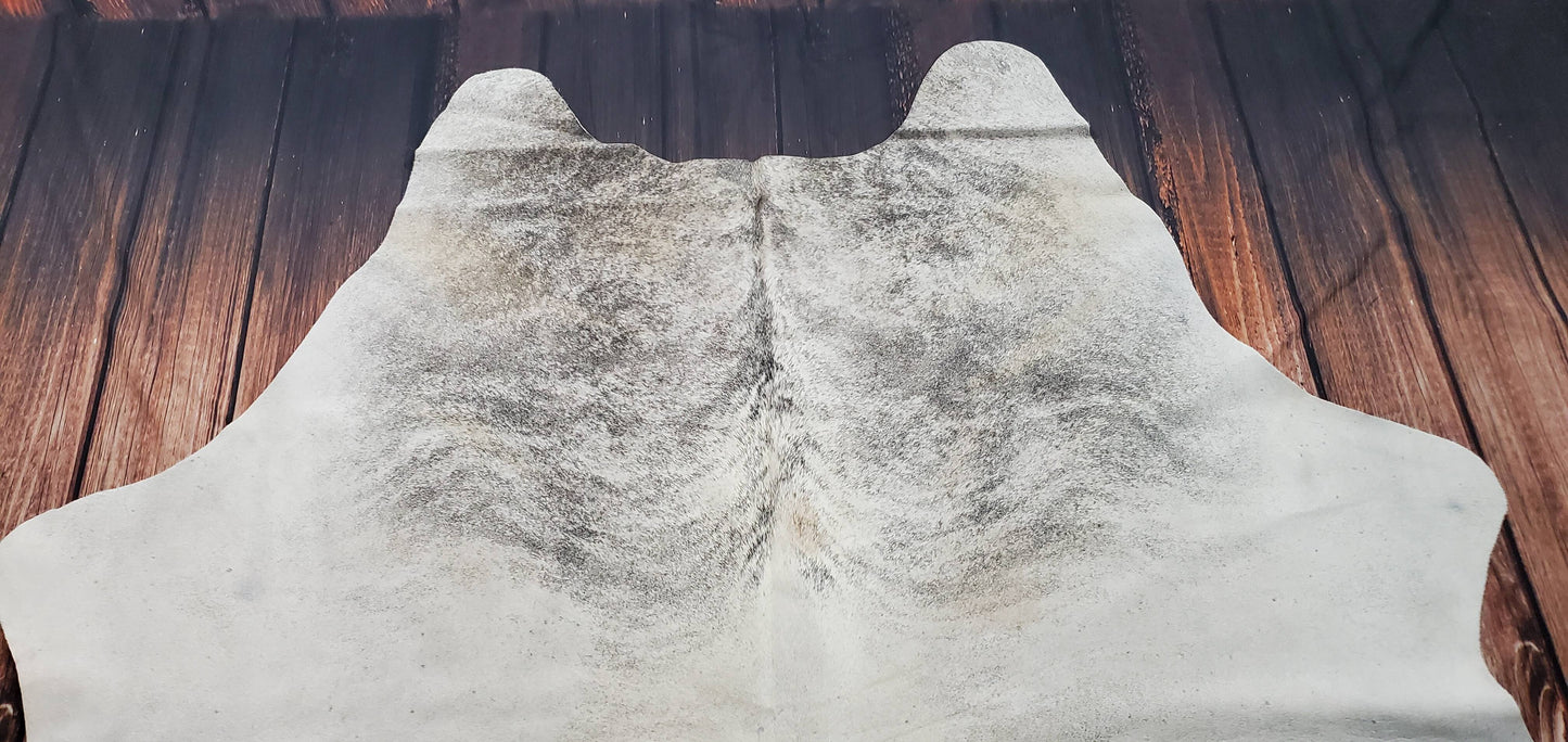Taupe Grey Brindle Cowhide Rug 7.6ft x 6.5ft