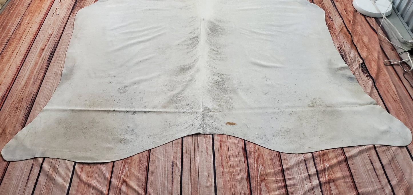 Taupe Grey Brindle Cowhide Rug 7.6ft x 6.5ft