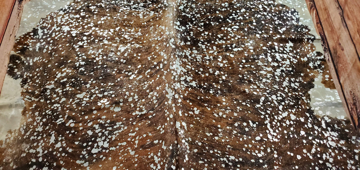 Exotic Metallic Cowhide Rug 8ft x 7.2ft