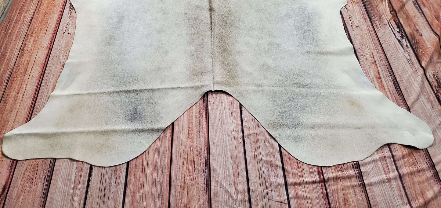 Natural Grey Taupe Cowhide Rug 6.8ft x 6ft