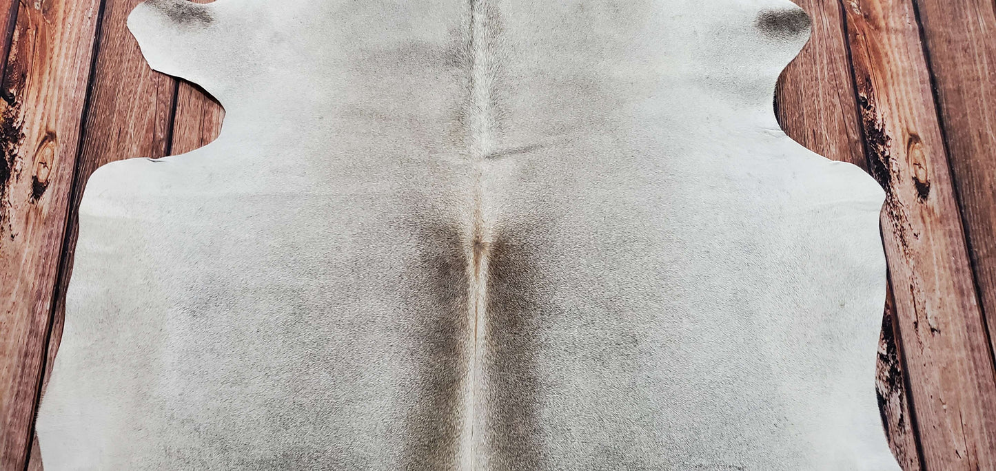 Small Grey Natural Cowhide Rug 6.2ft x 5.5ft