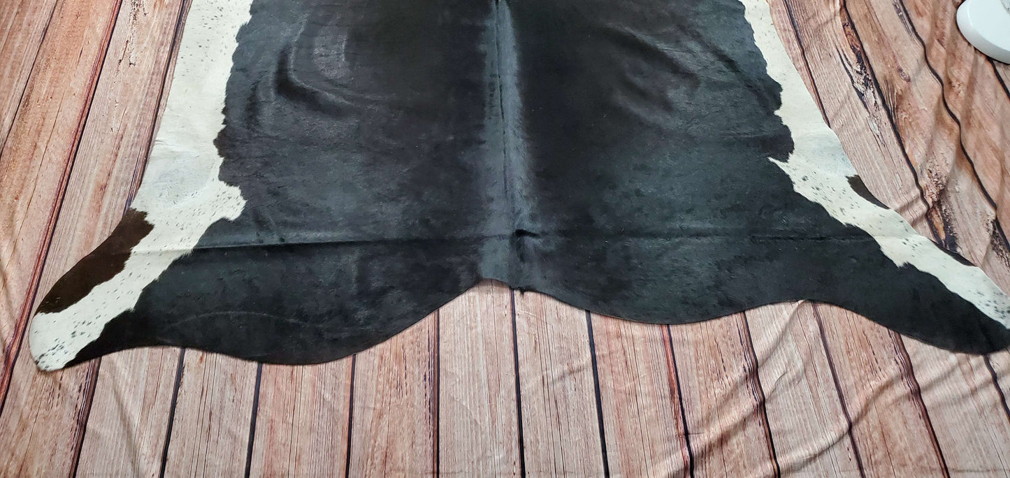 Black And White Cow Rug 6.8ft x 6.5ft