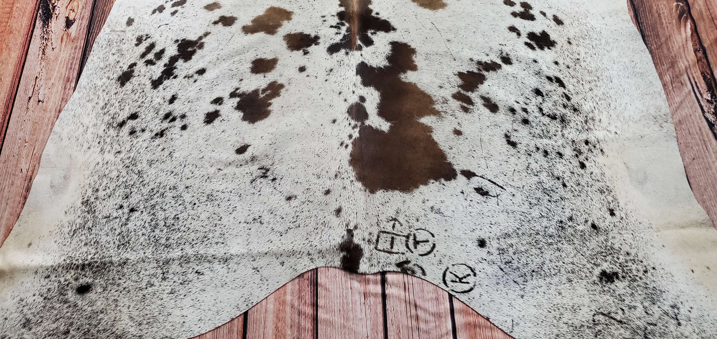 Genuine Cowhide Rug Speckled 6.6ft x 6.4ft