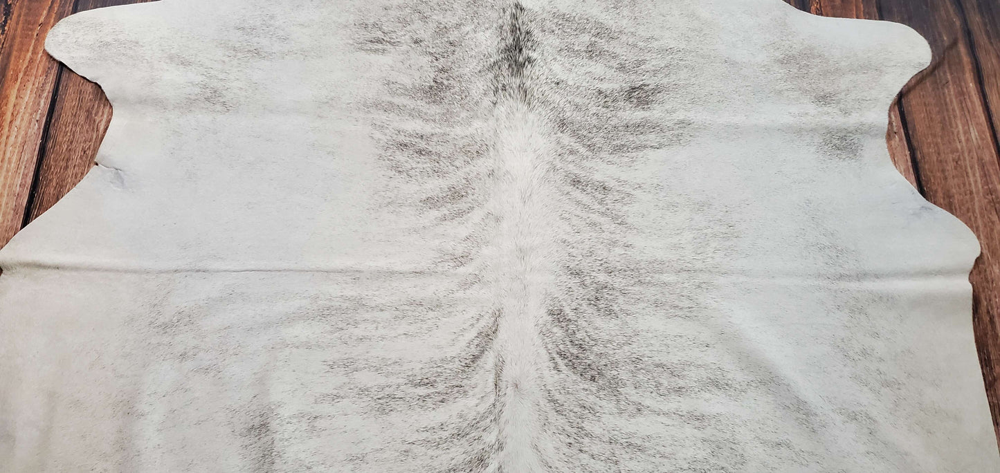 Grey Tan Brindle Cowhide Rug 6.5ft x 6.1ft