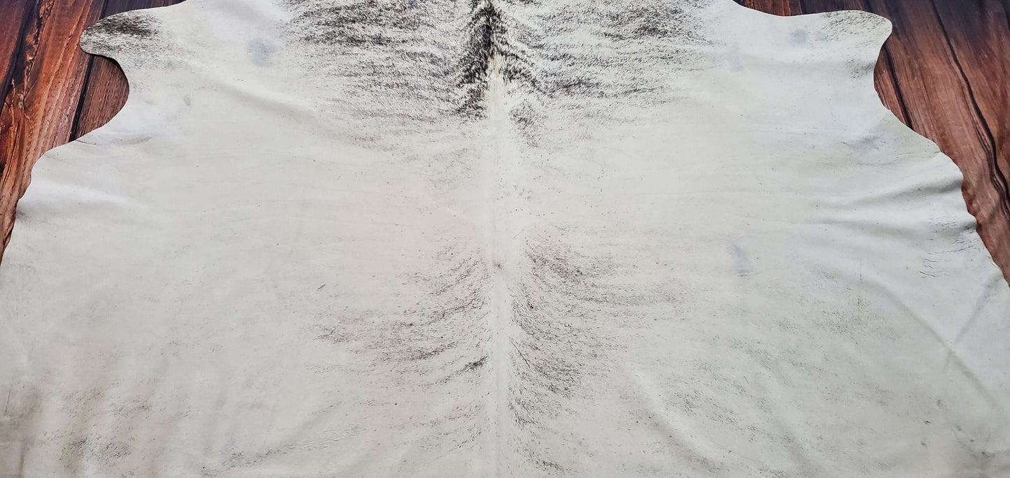 Brindle Ivory Cowhide Rug 7.4ft x 6.8ft