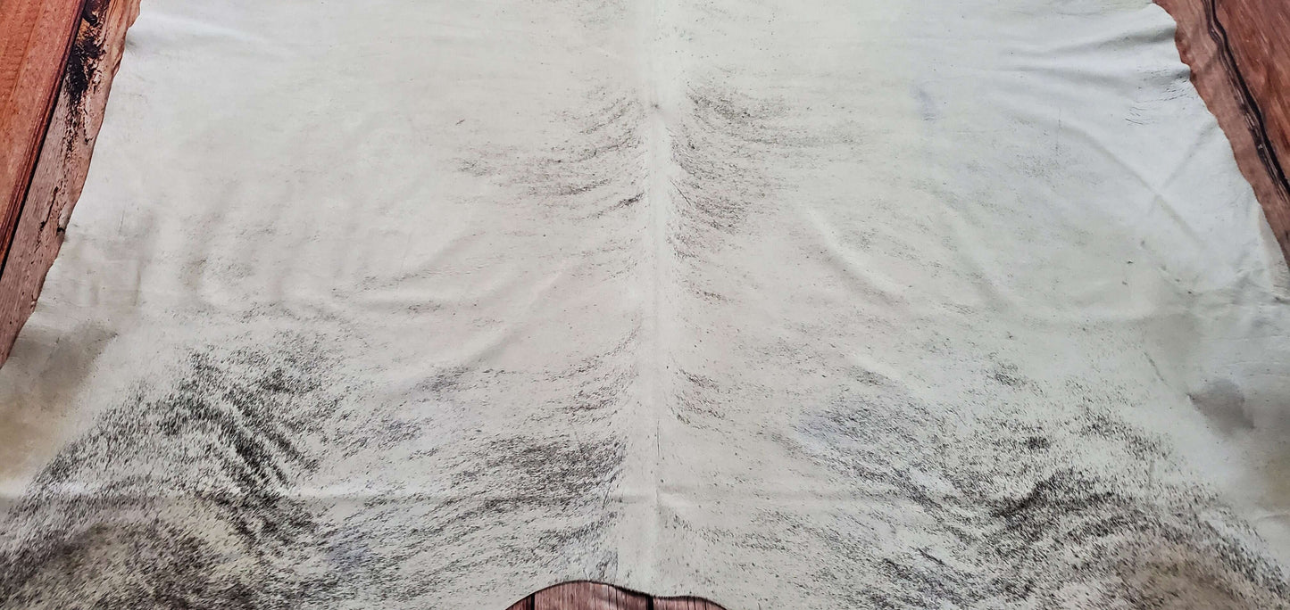 Brindle Ivory Cowhide Rug 7.4ft x 6.8ft