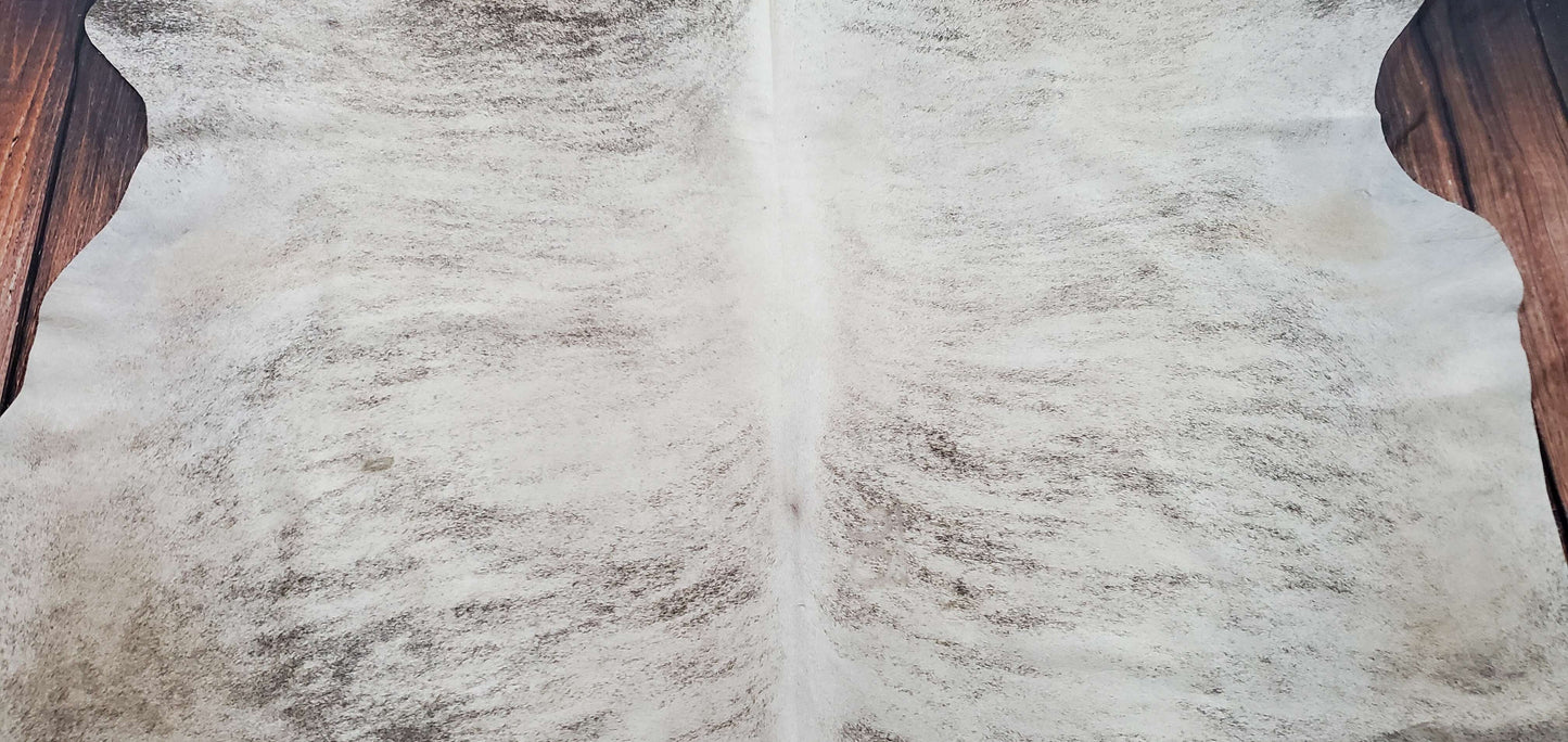 Ivory Brindle Cowhide Rug 7.6ft x 7ft