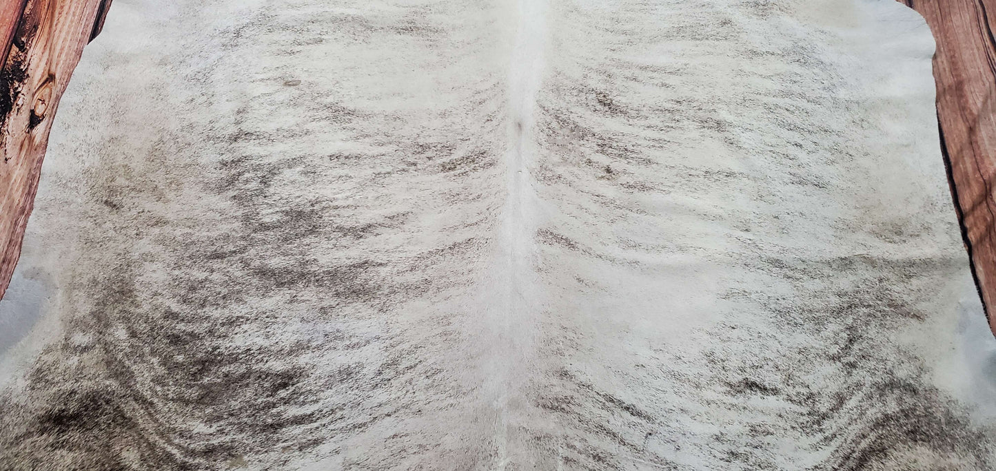Ivory Brindle Cowhide Rug 7.6ft x 7ft