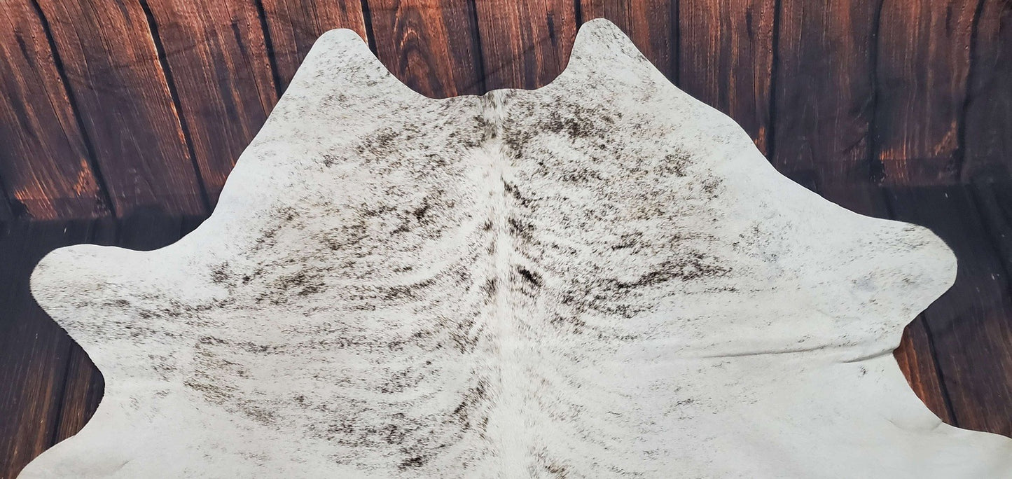 Cowhide Rug Grey Taupe Brindle 6.6ft x 6.1ft