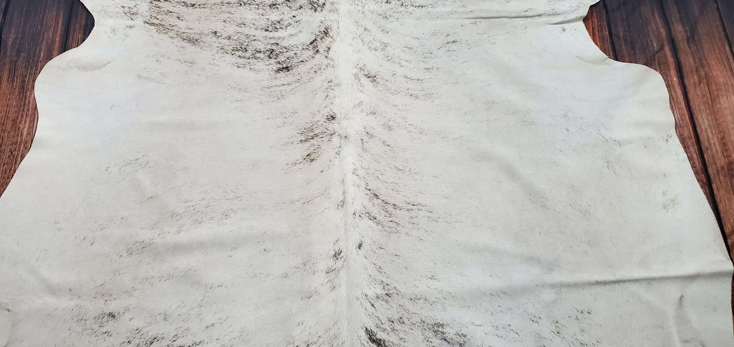 Cowhide Rug Grey Taupe Brindle 6.6ft x 6.1ft