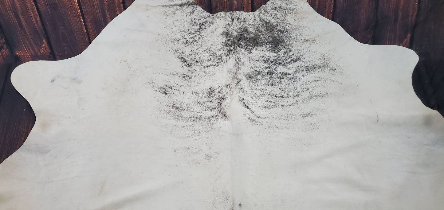 Cowhide Rug Light Grey Brindle 7ft x 6.8ft