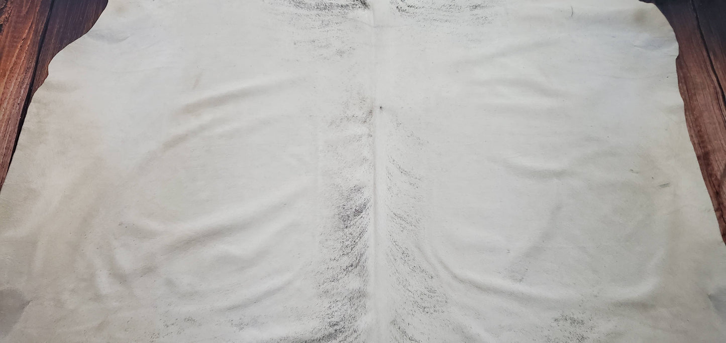 Cowhide Rug Light Grey Brindle 7ft x 6.8ft