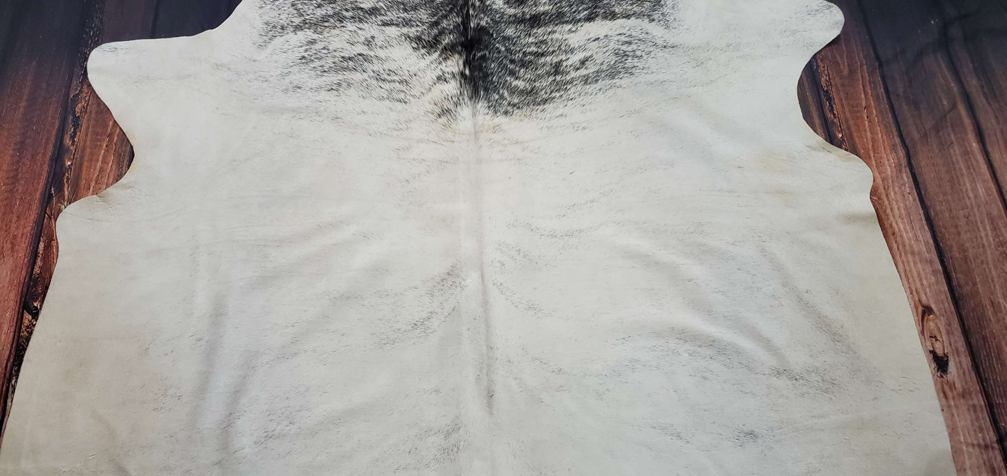 Natural Cowhide Rug Gray Brindle 6.6ft x 6.2ft
