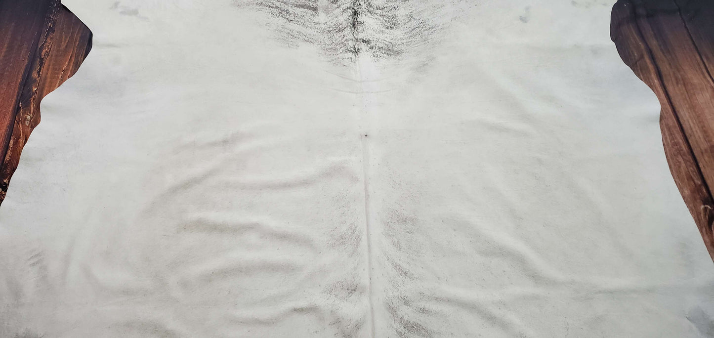Cream Brindle Cowhide Rug 6.6ft x 6.2ft
