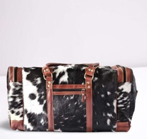 This cowhide luggage bag is the perfect way to travel in style! With its timeless design and luxurious quality, you can be sure that this one-of-a-kind bag will make a statement wherever you go.