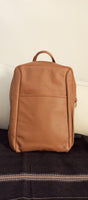 Genuine Brown Leather Laptop Backpack