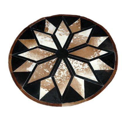 This real cowhide rug patchwork rug is perfect for adding a luxurious, rustic look to any home. 