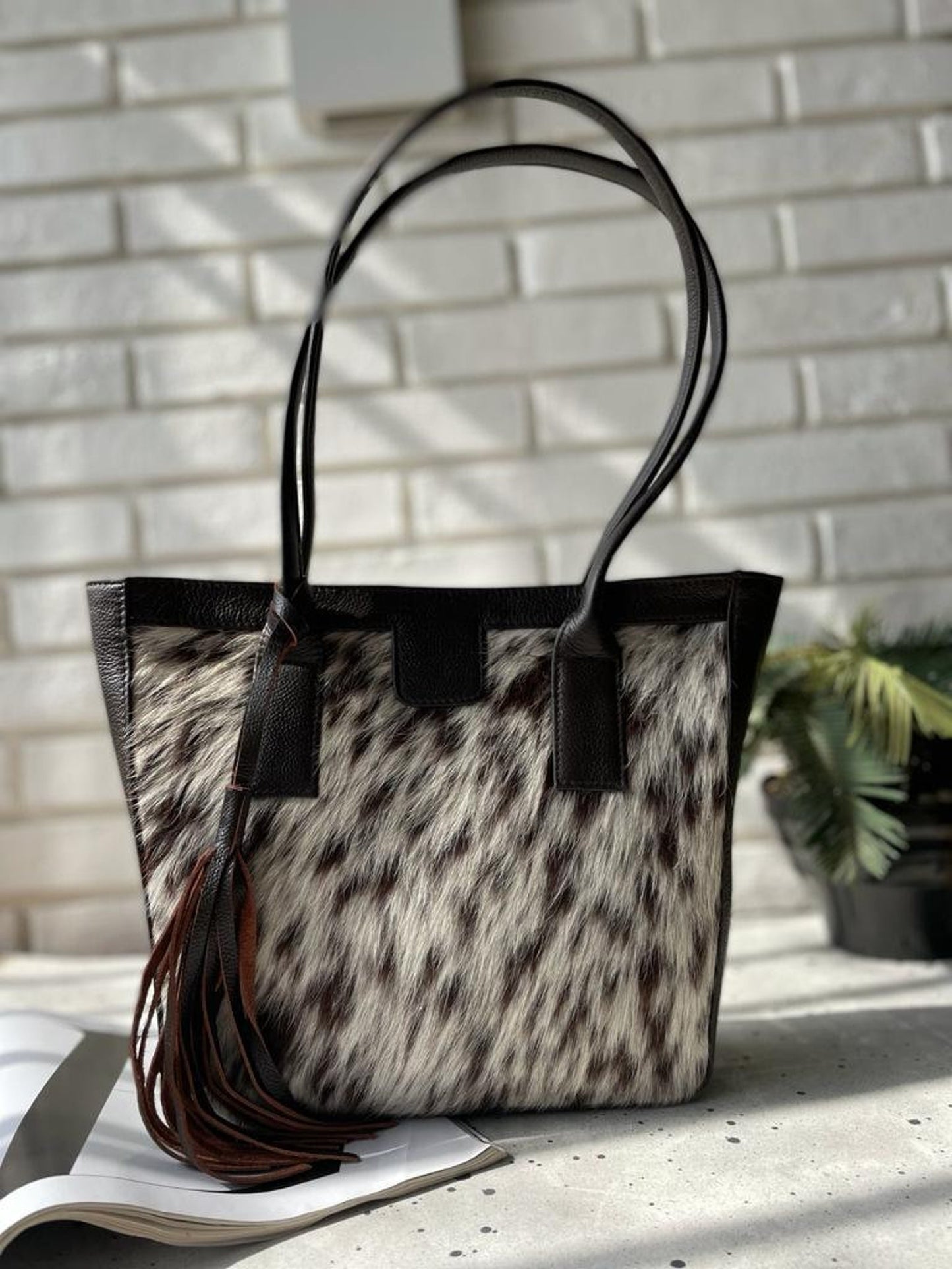 Natural Cowhide Handbag