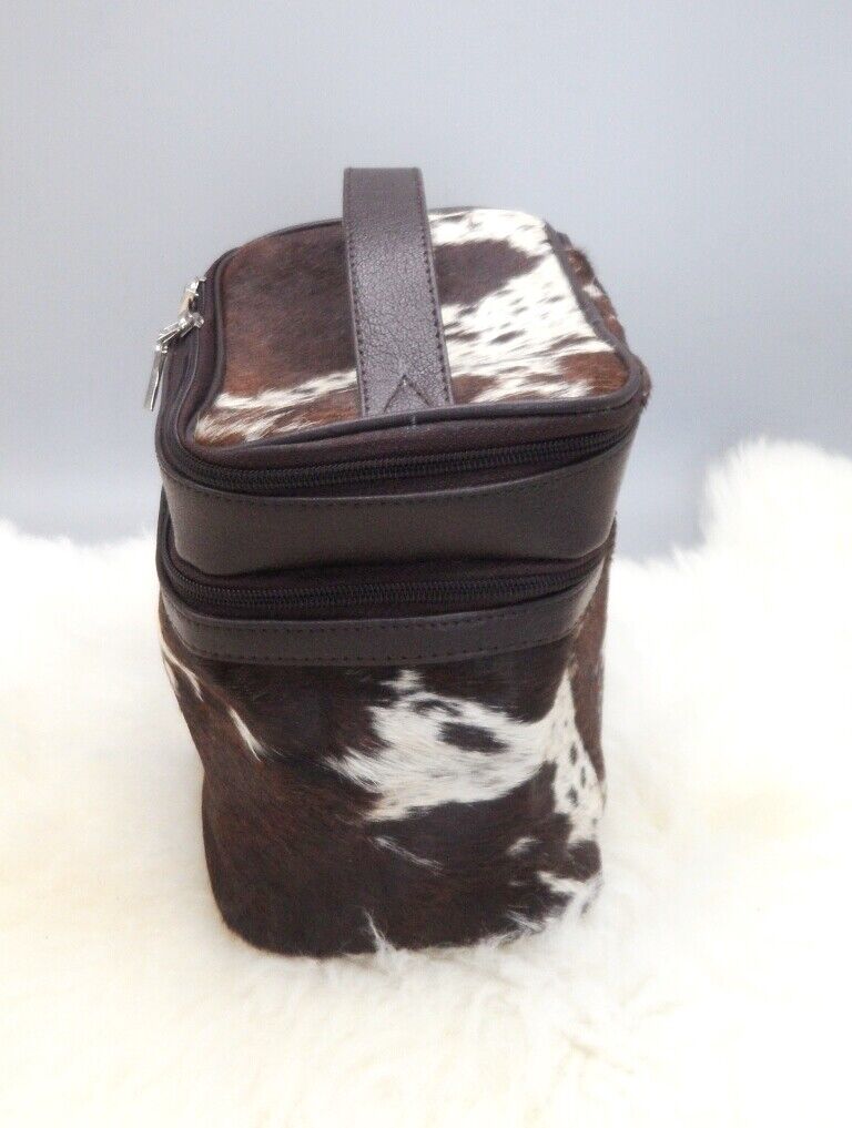 Natural Cowhide Makeup Bag