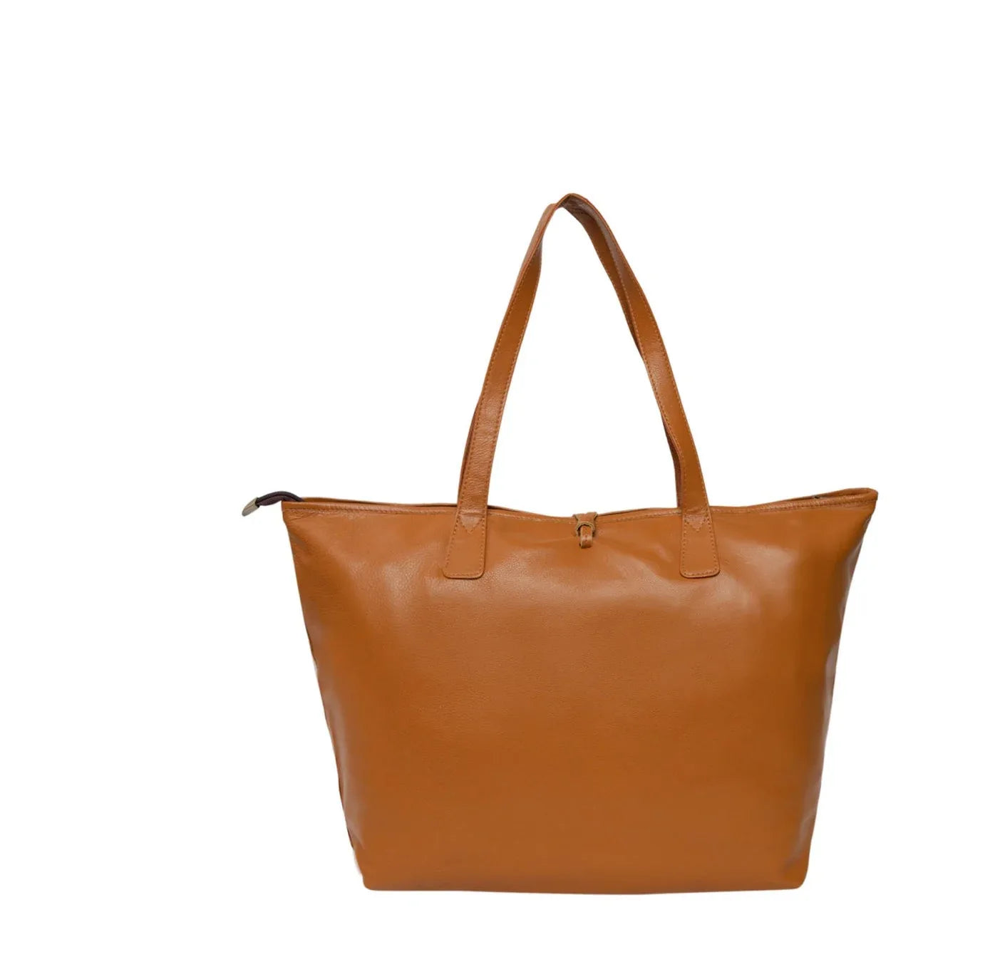 Brown Leather Genuine Hair On Cowhide Tote Bag