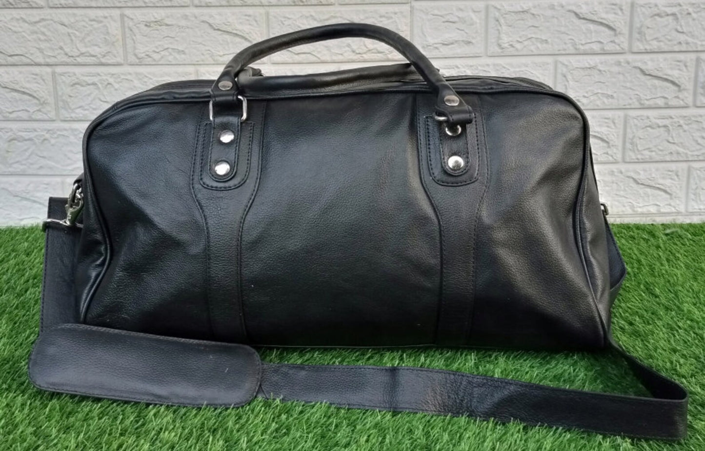 Real Cowhide Leather Duffel Bag