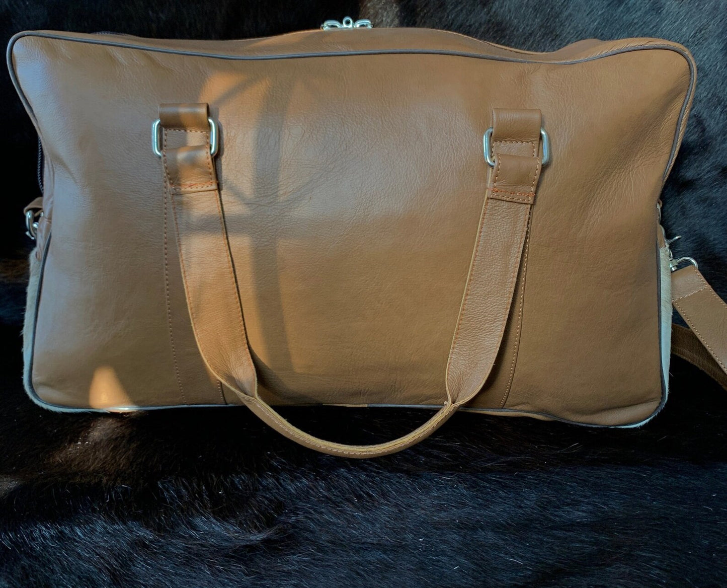 Real Cowhide Leather Duffel Bag