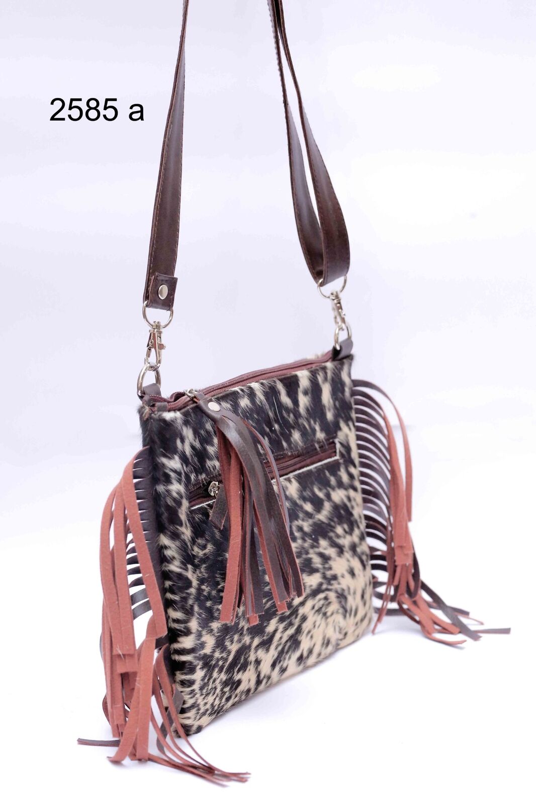Tricolor Cowhide Crossbody Bag