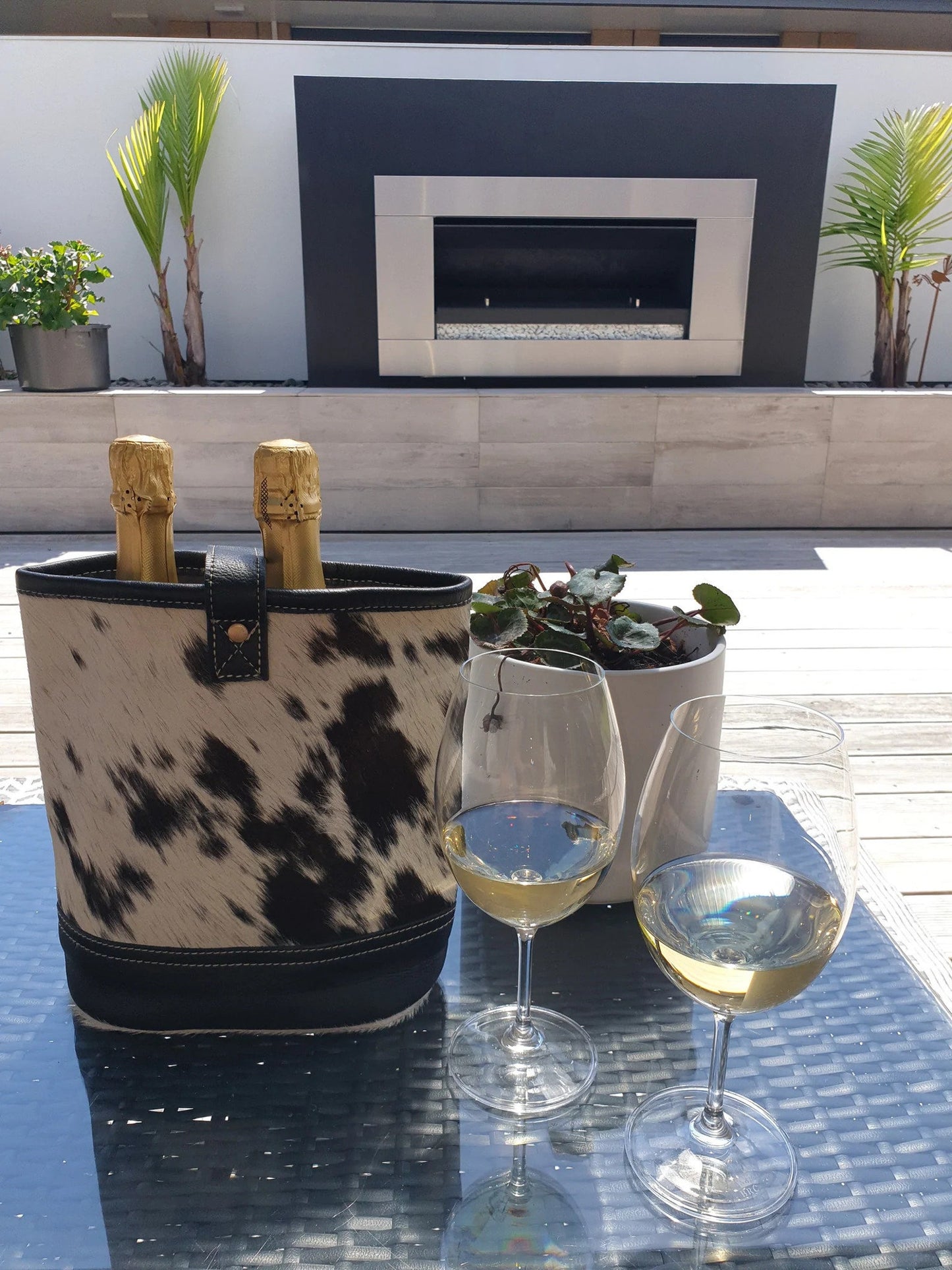 Real Cowhide Wine Bag