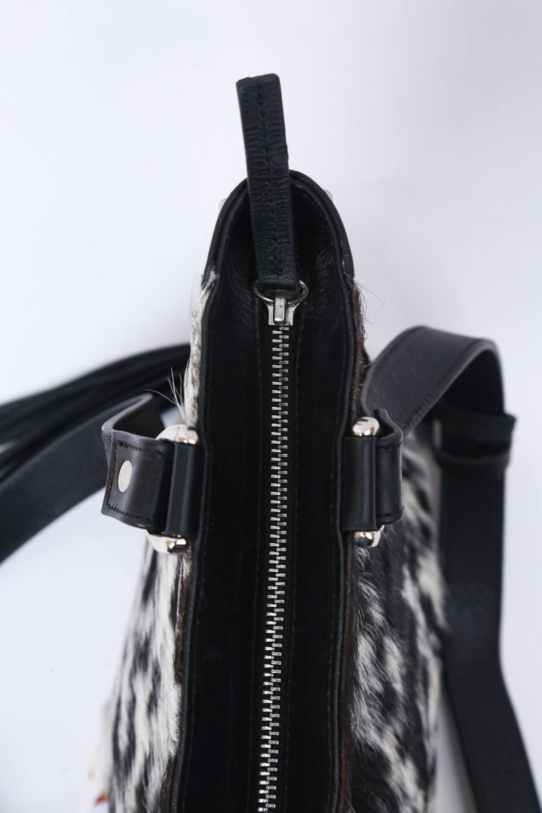 cowhide shoulder bag