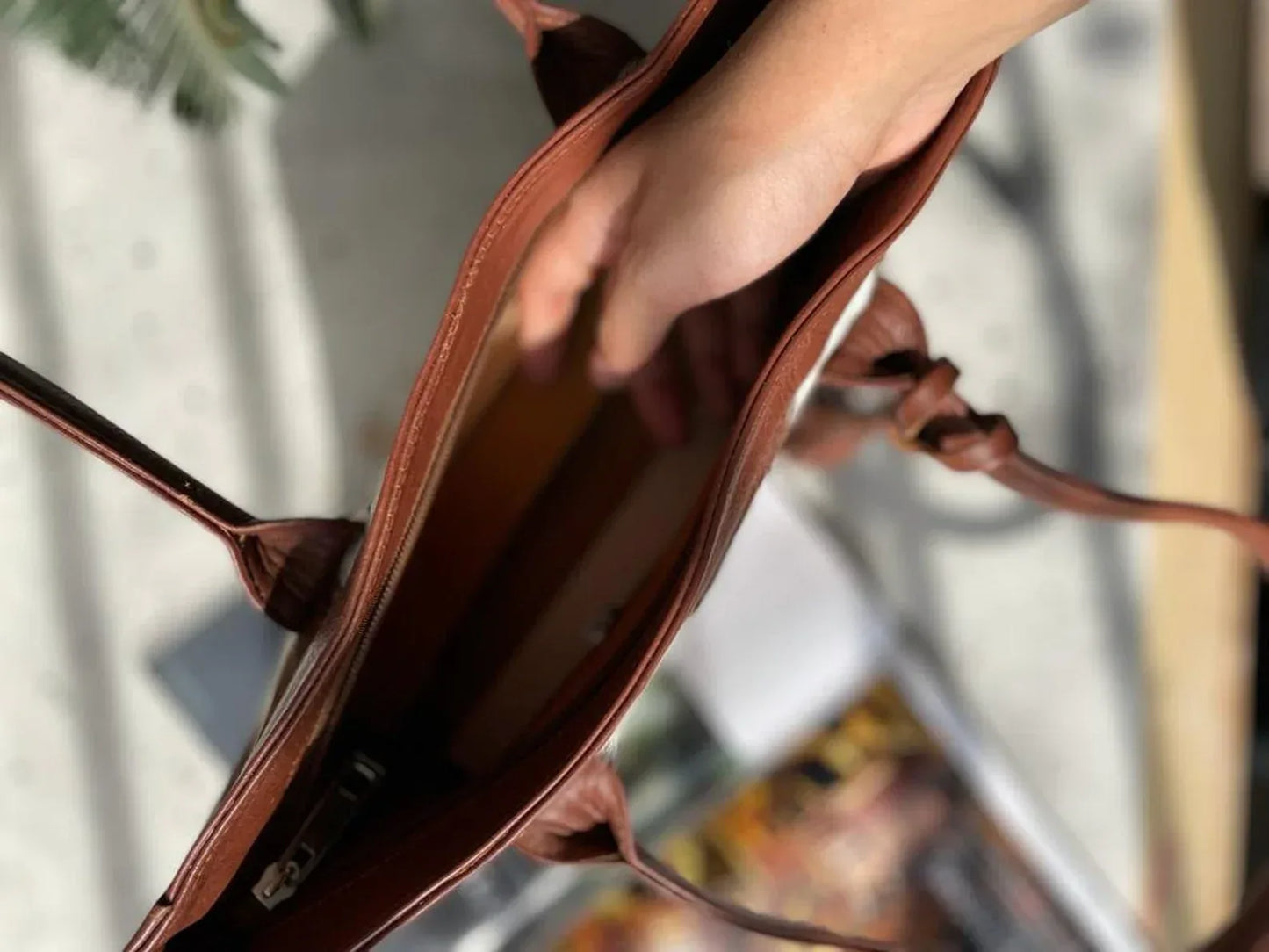 Speckled Cowhide Tote Bag