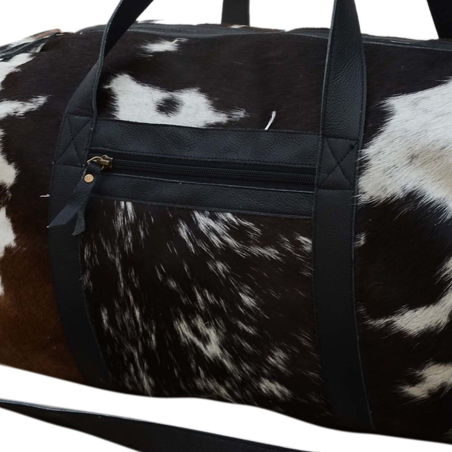 Dark Cowhide Luggage Bag