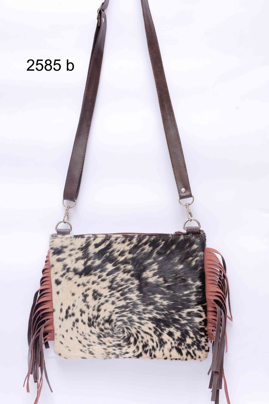 Tricolor Cowhide Crossbody Bag