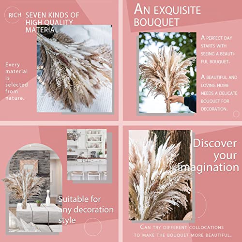 86PCS Natural Dried Pampas Grass Bouquet