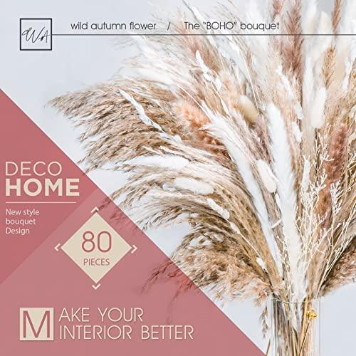 86PCS Natural Dried Pampas Grass Bouquet Neutral Decor