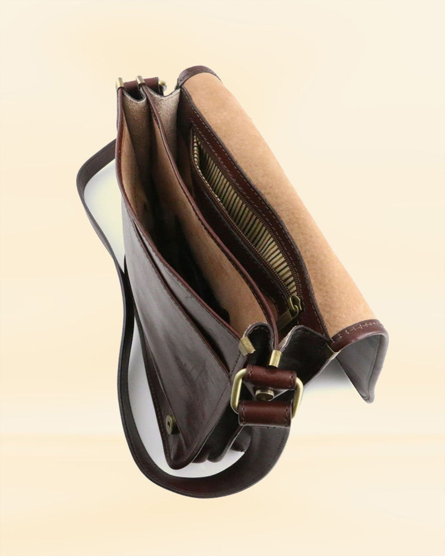 Real Leather Messenger Bag