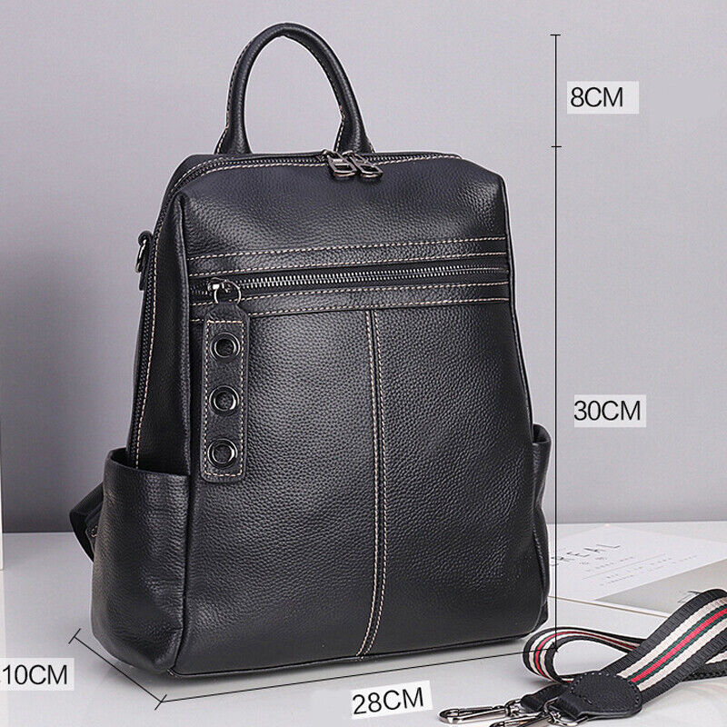 Real Leather Backpack Travel Bag