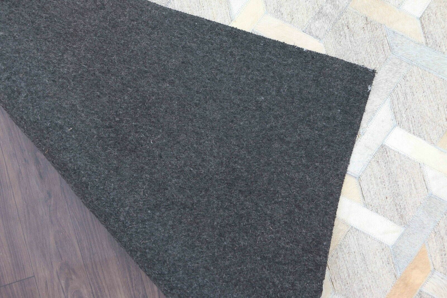 Grey Real Cowhide Patchwork Rug Carpet