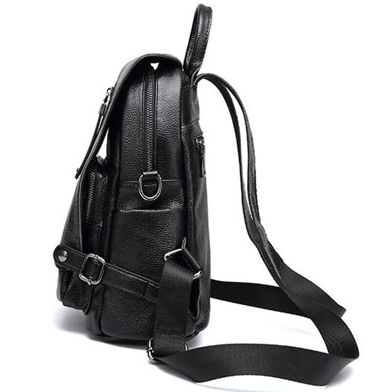 Real Black Leather Laptop Bag