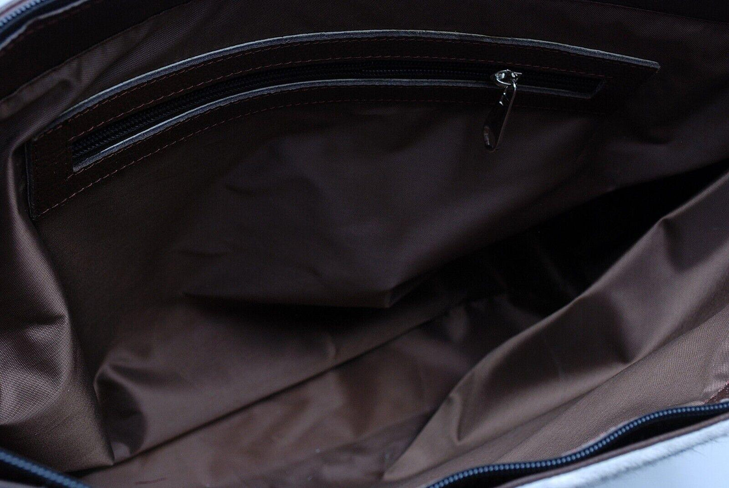 Spotted Cowhide Tote Bag with Brown Leather Back and Handles