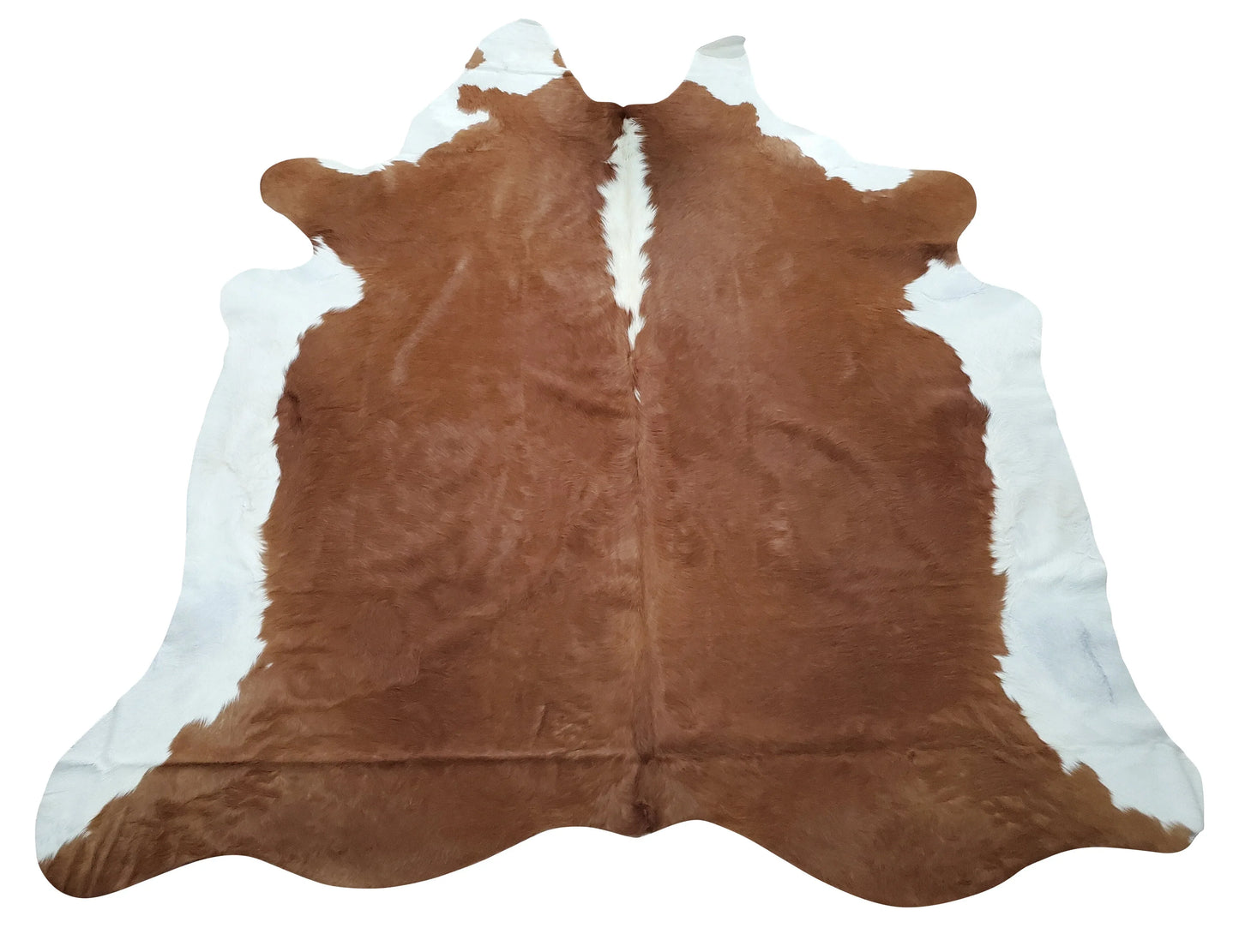 Brown Hereford Cowhide Rug 7ft x 6.6ft