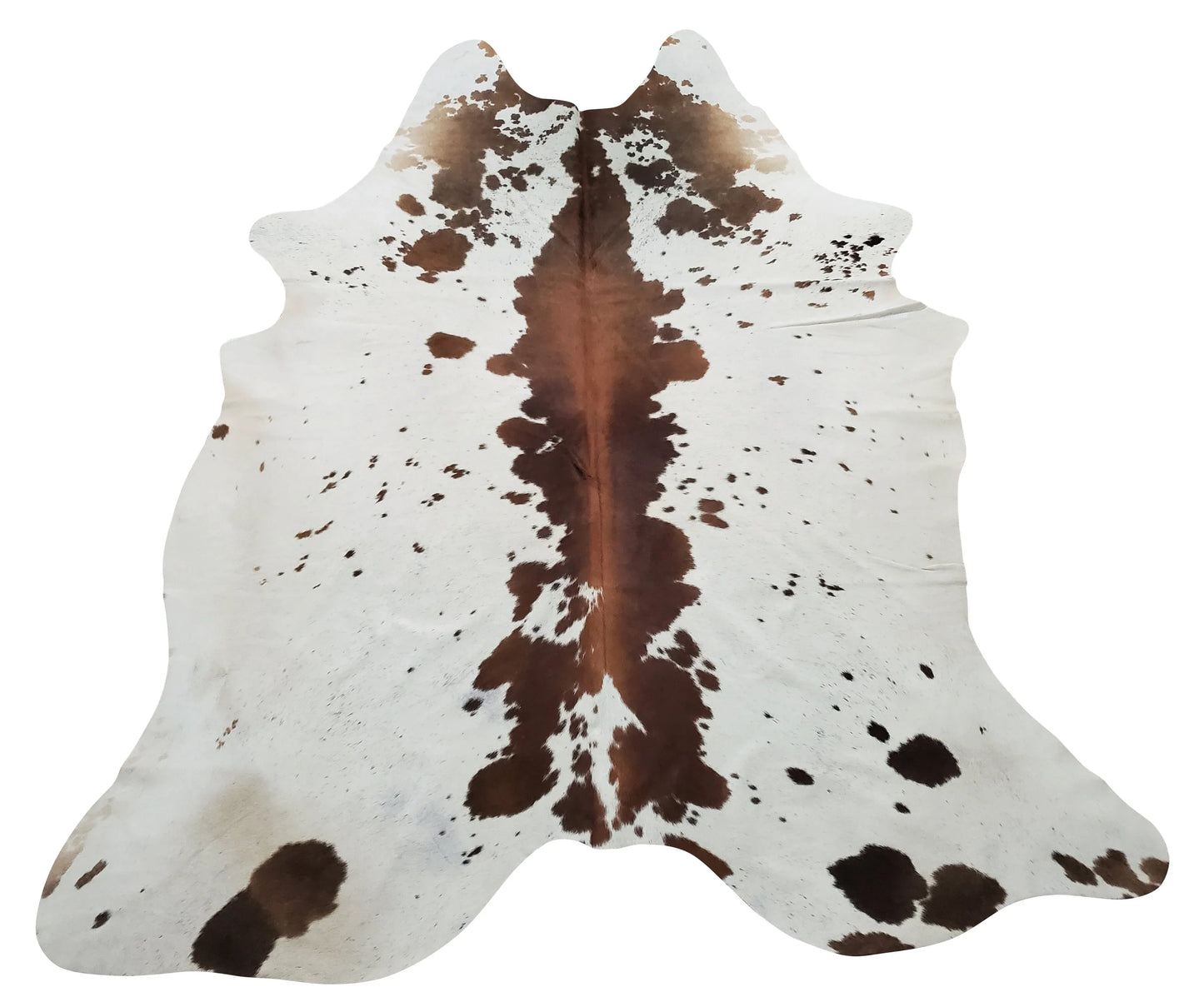 Extra Large Reddish Tricolor Cowhide Rug 7.5ft x 6ft