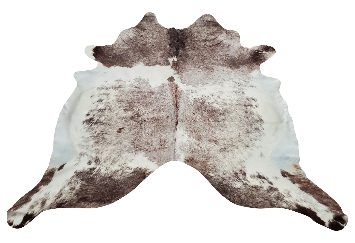 Brazilian Brown White Cowhide Rug 80 X 66 Inches