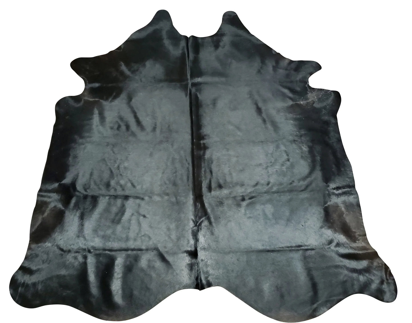 Black Cowhide Rug 84 X 77 Inches