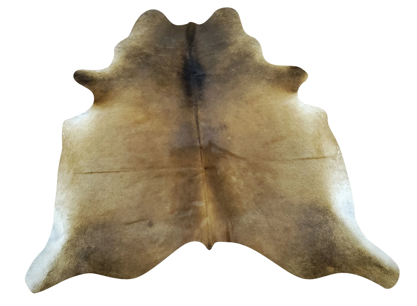Natural Brown Tan Cowhide Rug 7ft x 6ft