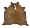 Extra Small Cowhide Rug Brown White 4.3ft x 4ft